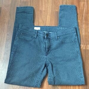 GAP 1969 Snakeskin Print Legging Jeans